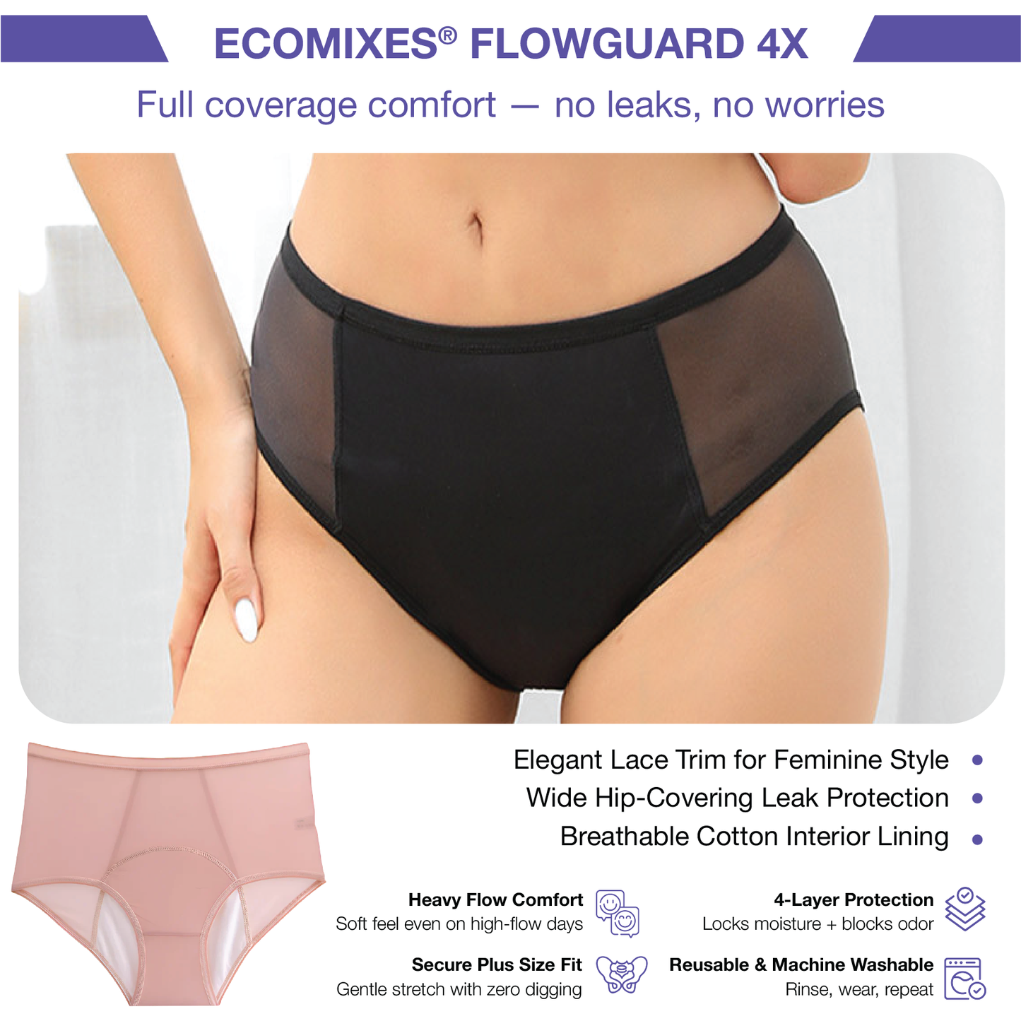 Ecomixes® Leakproof Pants 4X
