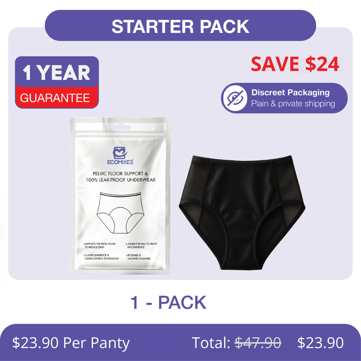 Ecomixes® Leakproof Pants 4X