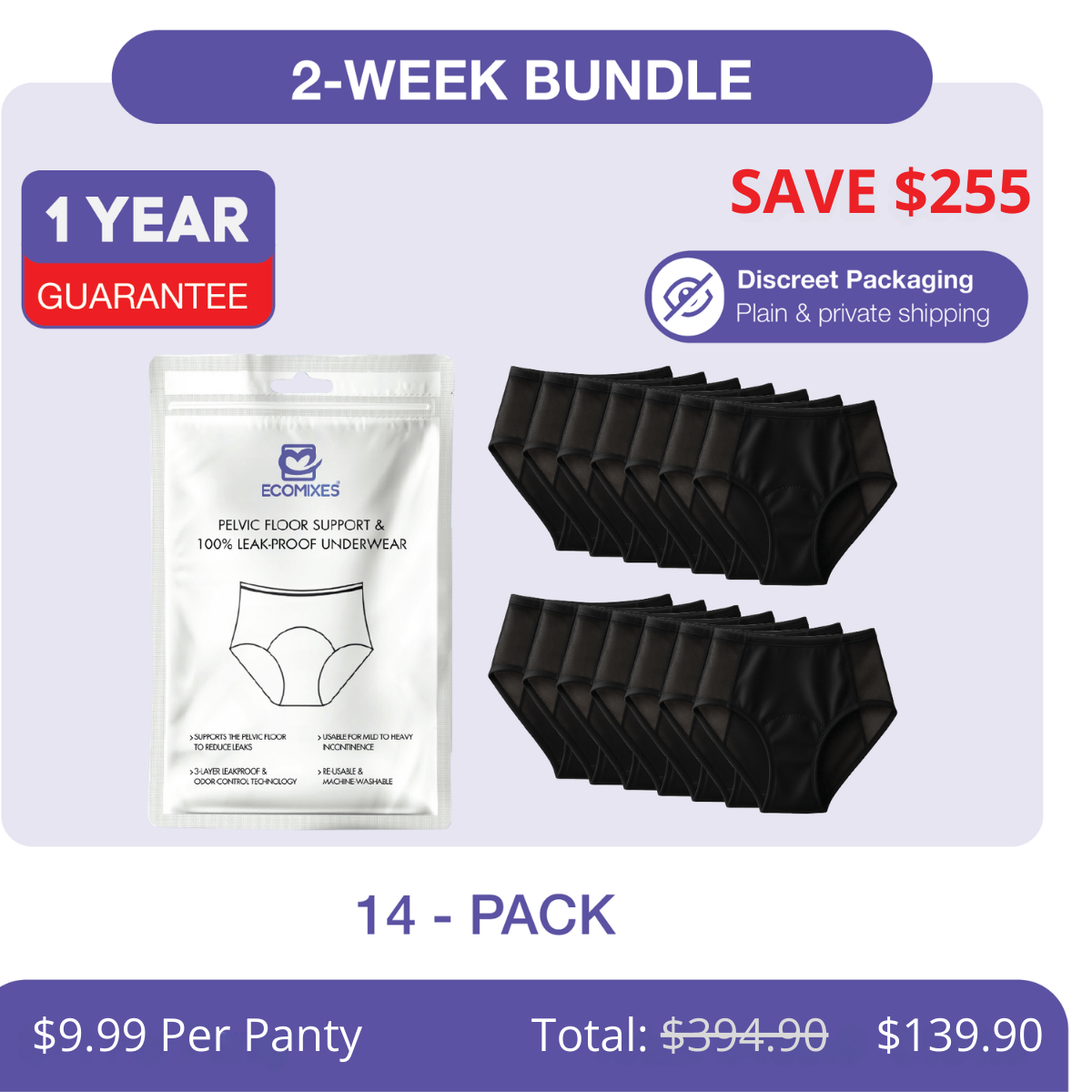 Ecomixes® Leakproof Pants 4X