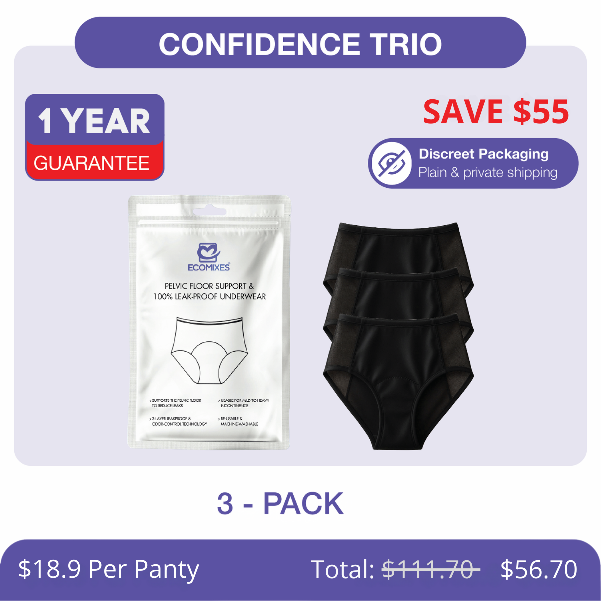 Ecomixes® Leakproof Pants 4X